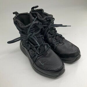 Nike Womens Tanjun High Cut Lace Up Boots Black Charcoal AO0355-004 Size 8 snow